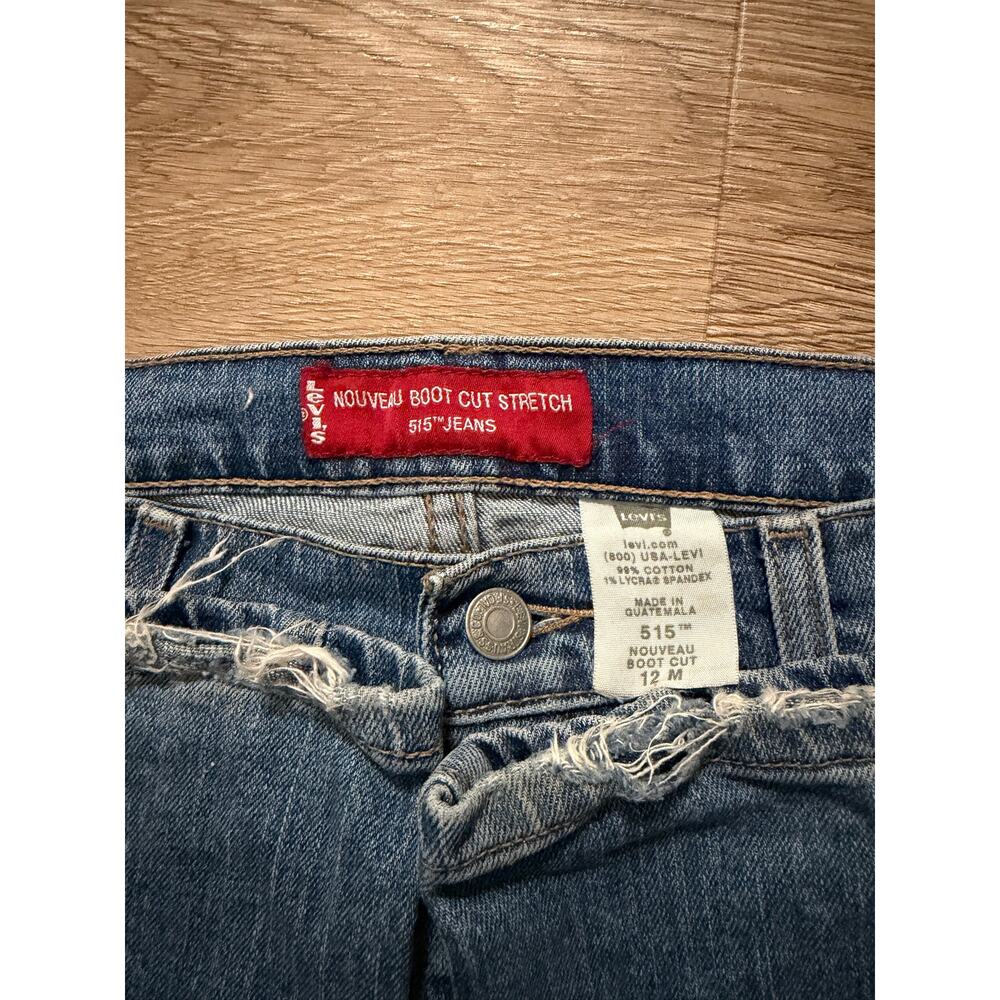 Vintage Y2K Levi's 515 Nouveau Boot Cut Jeans Women's Size 12 Medium Wash Denim - Picture 3 of 9
